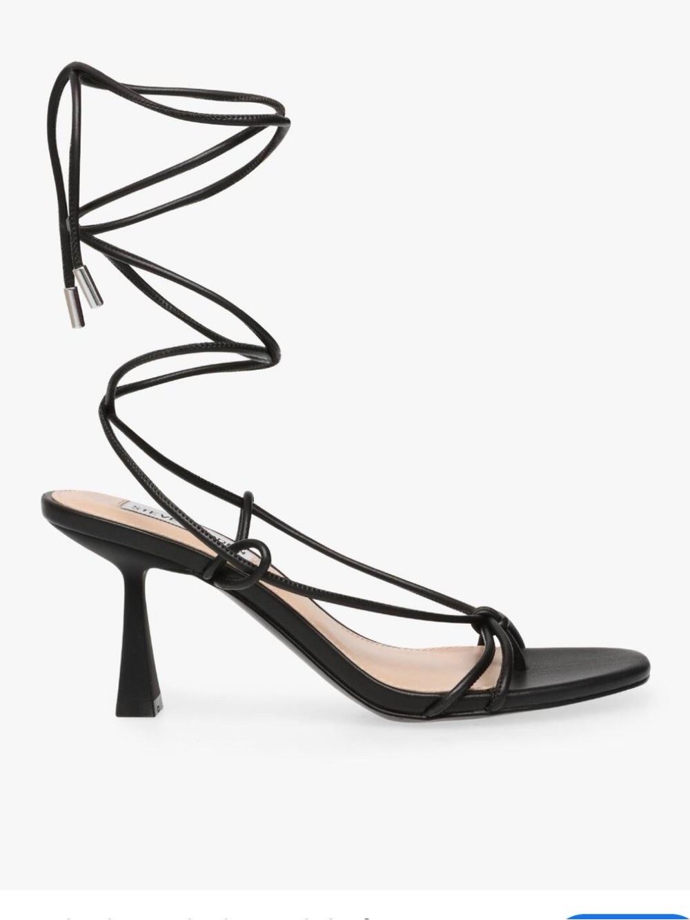 Steve Madden Black Strappy Square-Toe Heels
